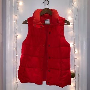 Old Navy Red puffer vest